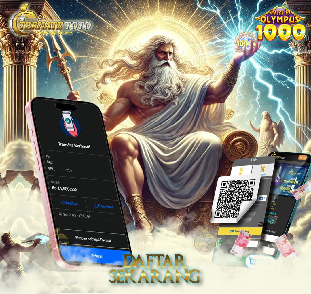 TERNATETOTO - MENANG GATES OF OLYMPUS 1000 Rp.14,500,000,-